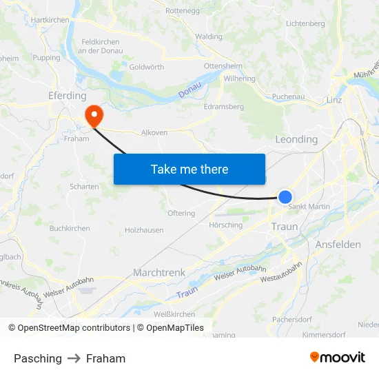 Pasching to Fraham map
