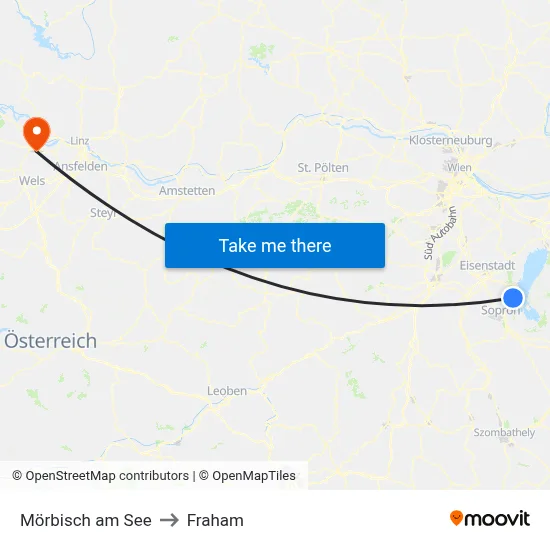 Mörbisch am See to Fraham map