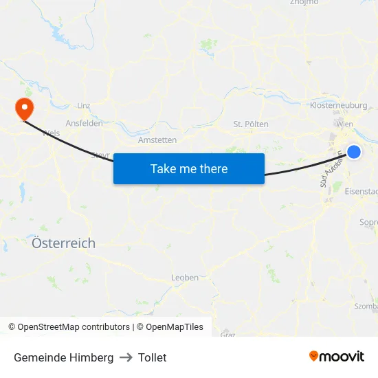 Gemeinde Himberg to Tollet map