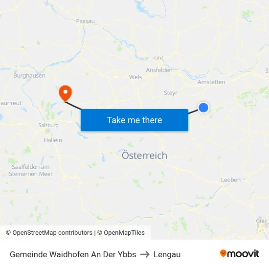 Gemeinde Waidhofen An Der Ybbs to Lengau map