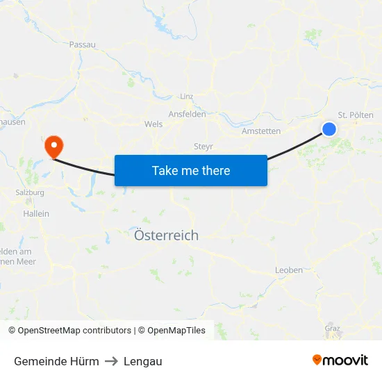 Gemeinde Hürm to Lengau map