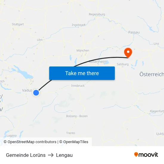 Gemeinde Lorüns to Lengau map