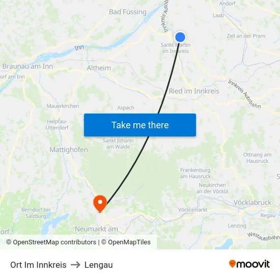 Ort Im Innkreis to Lengau map
