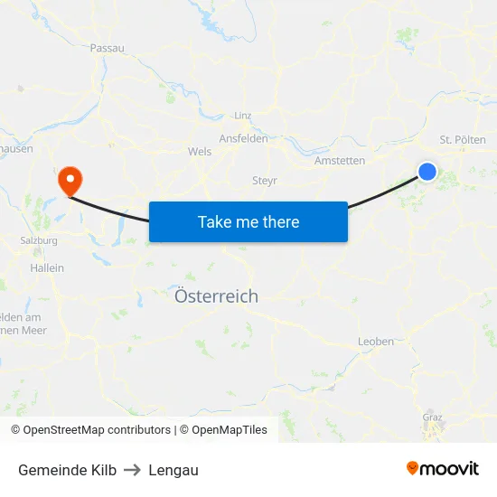 Gemeinde Kilb to Lengau map