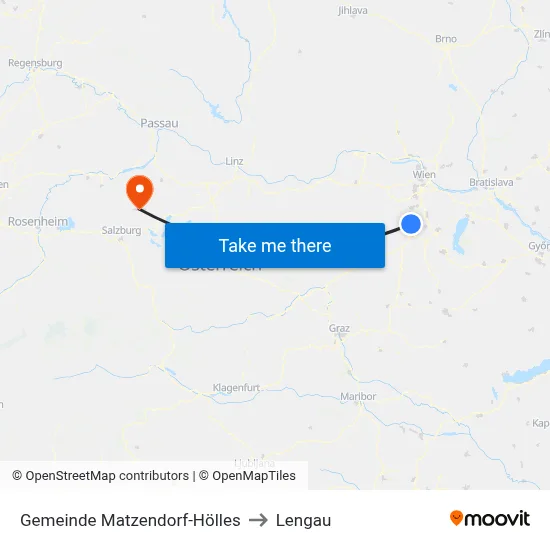 Gemeinde Matzendorf-Hölles to Lengau map