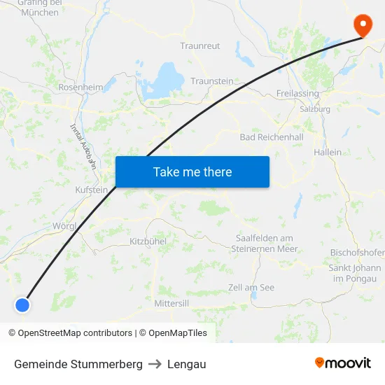 Gemeinde Stummerberg to Lengau map