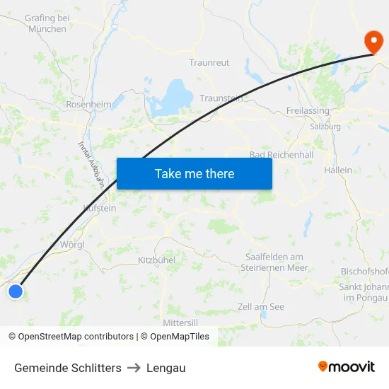 Gemeinde Schlitters to Lengau map