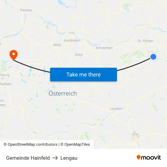 Gemeinde Hainfeld to Lengau map