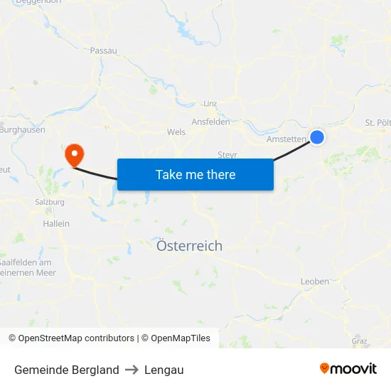 Gemeinde Bergland to Lengau map