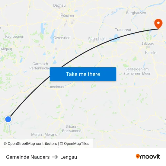 Gemeinde Nauders to Lengau map