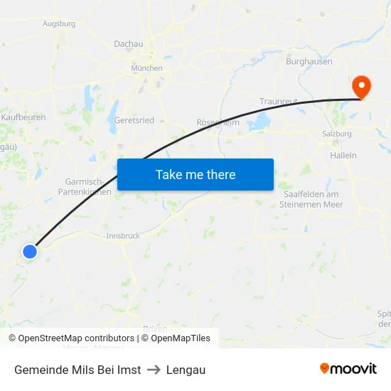Gemeinde Mils Bei Imst to Lengau map