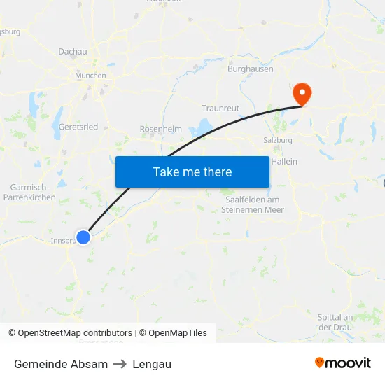 Gemeinde Absam to Lengau map