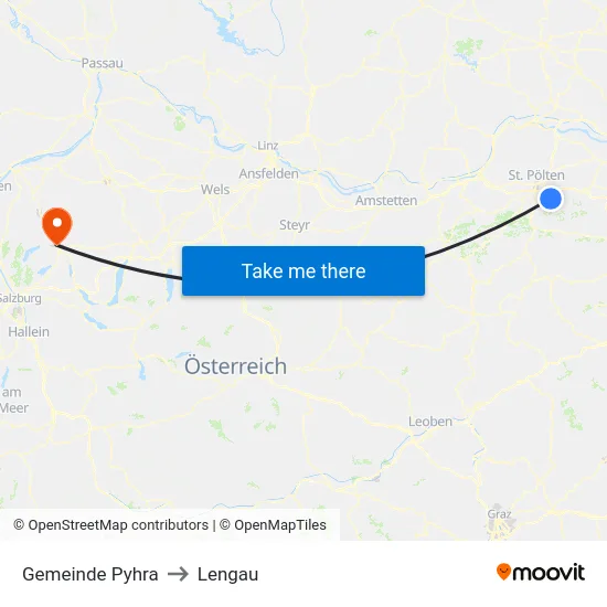 Gemeinde Pyhra to Lengau map