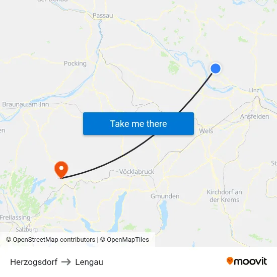 Herzogsdorf to Lengau map