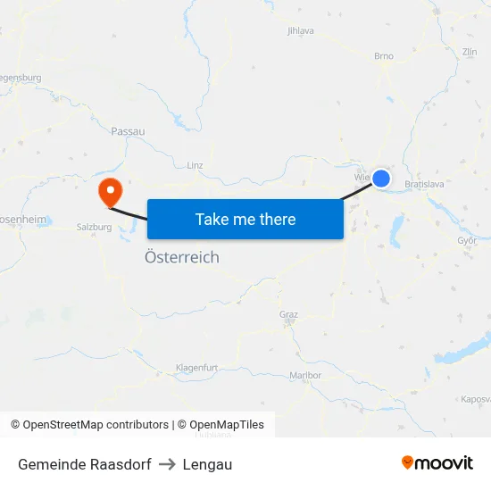 Gemeinde Raasdorf to Lengau map