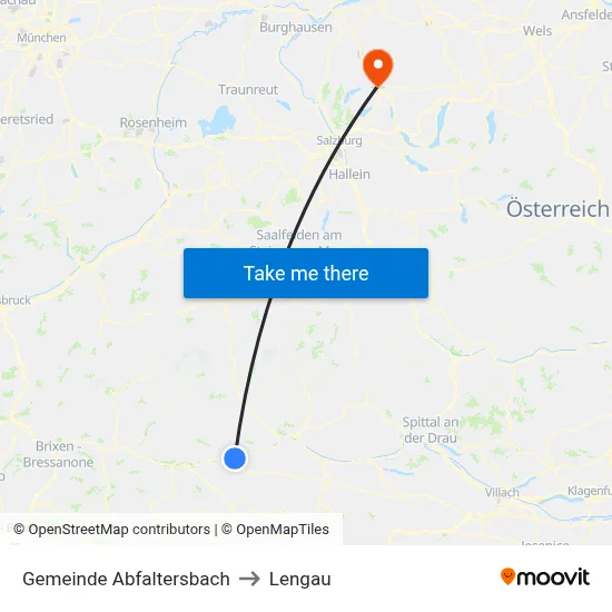 Gemeinde Abfaltersbach to Lengau map