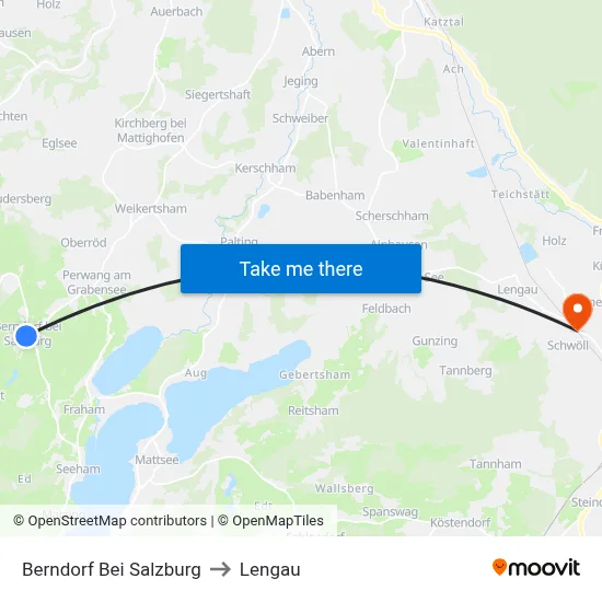 Berndorf Bei Salzburg to Lengau map