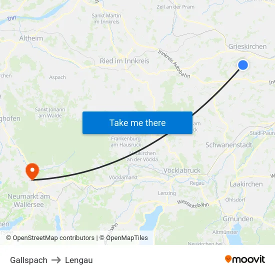 Gallspach to Lengau map