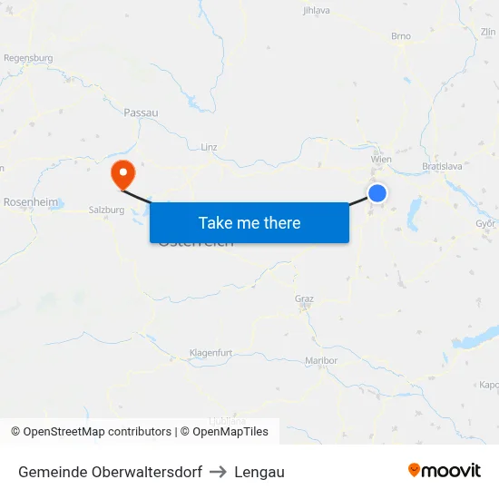 Gemeinde Oberwaltersdorf to Lengau map