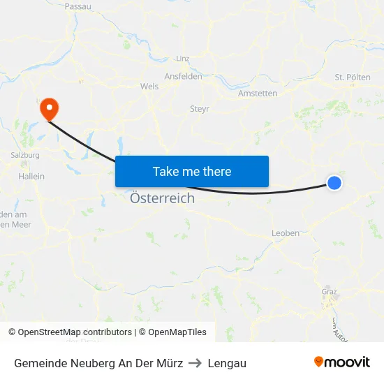 Gemeinde Neuberg An Der Mürz to Lengau map