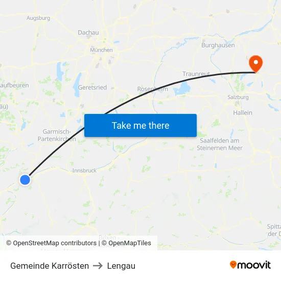 Gemeinde Karrösten to Lengau map