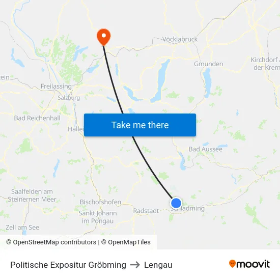 Politische Expositur Gröbming to Lengau map