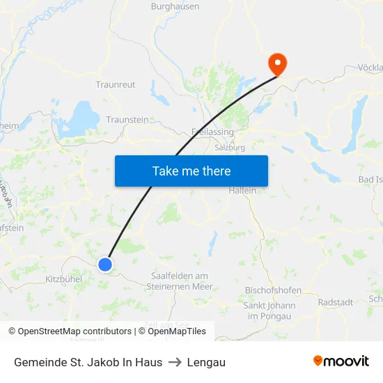 Gemeinde St. Jakob In Haus to Lengau map