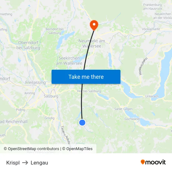 Krispl to Lengau map