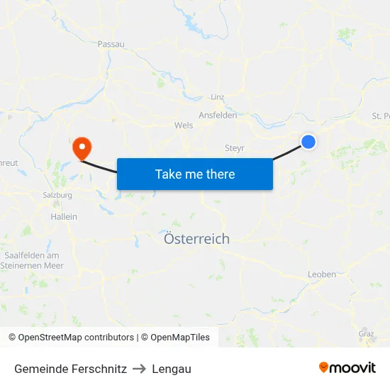 Gemeinde Ferschnitz to Lengau map