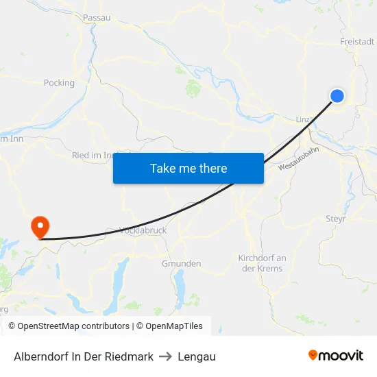 Alberndorf In Der Riedmark to Lengau map