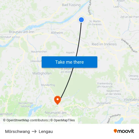 Mörschwang to Lengau map