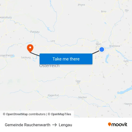 Gemeinde Rauchenwarth to Lengau map