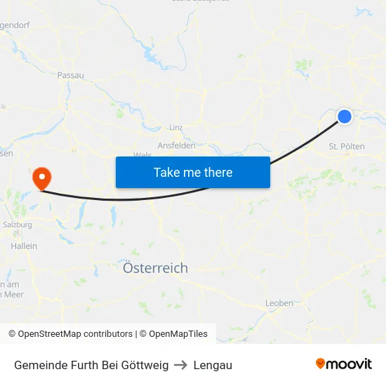 Gemeinde Furth Bei Göttweig to Lengau map