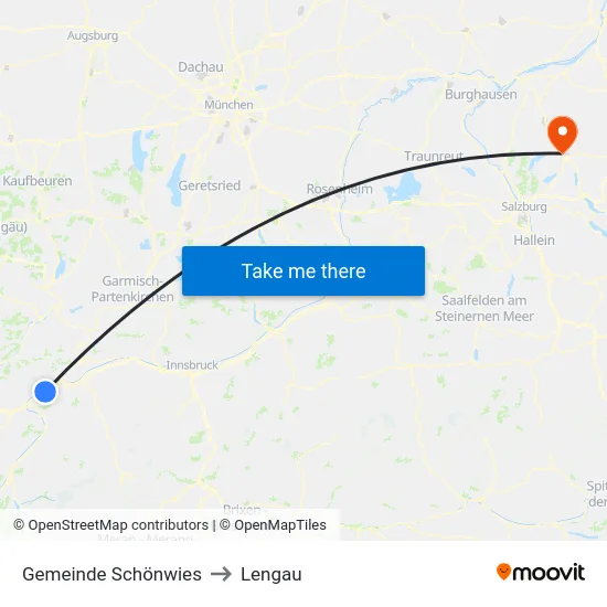 Gemeinde Schönwies to Lengau map