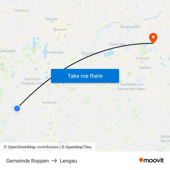 Gemeinde Roppen to Lengau map