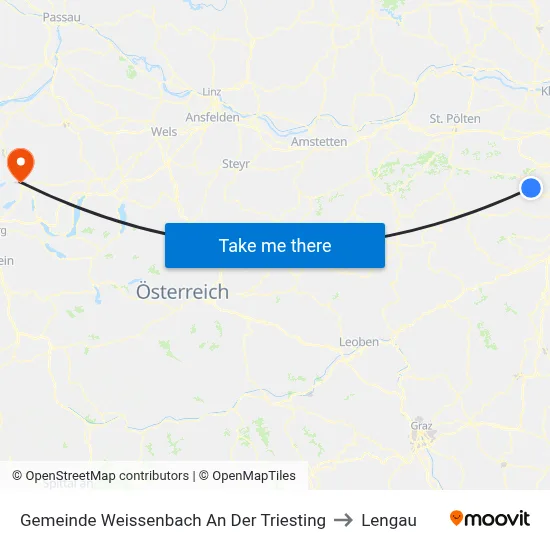 Gemeinde Weissenbach An Der Triesting to Lengau map