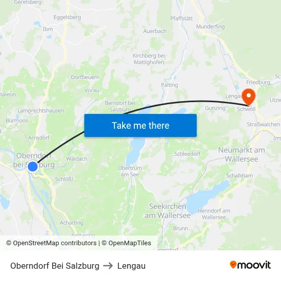 Oberndorf Bei Salzburg to Lengau map