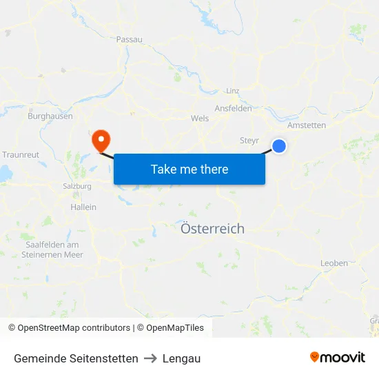 Gemeinde Seitenstetten to Lengau map