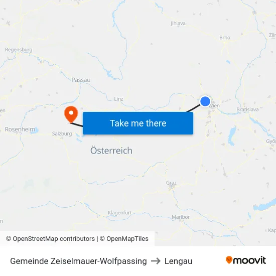Gemeinde Zeiselmauer-Wolfpassing to Lengau map