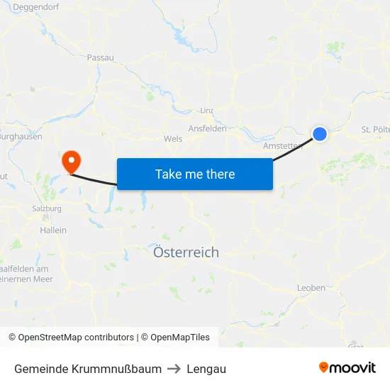 Gemeinde Krummnußbaum to Lengau map