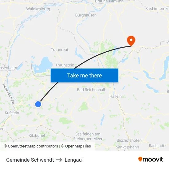 Gemeinde Schwendt to Lengau map