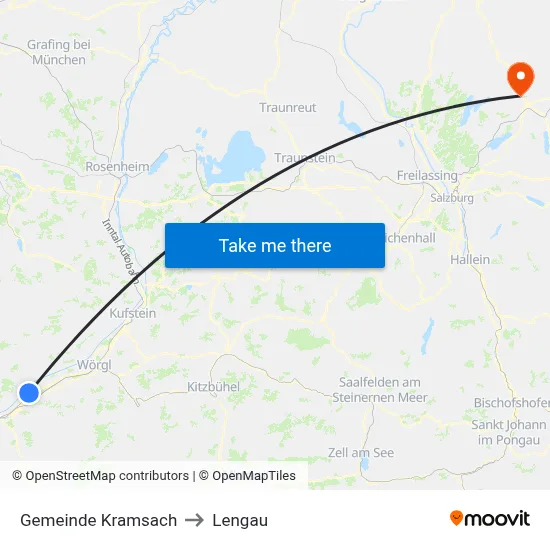 Gemeinde Kramsach to Lengau map