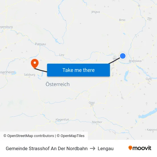Gemeinde Strasshof An Der Nordbahn to Lengau map