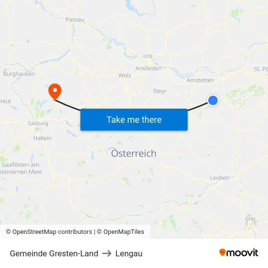 Gemeinde Gresten-Land to Lengau map