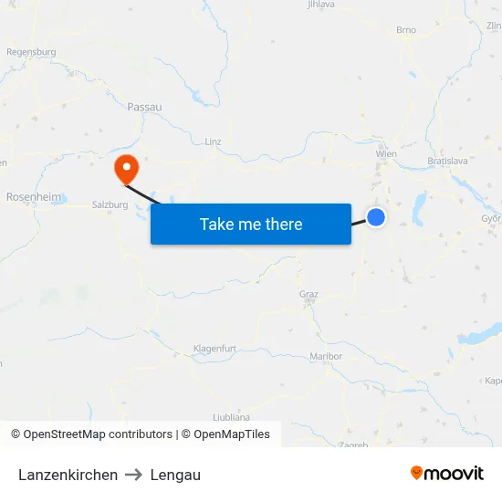 Lanzenkirchen to Lengau map