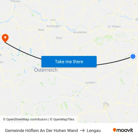 Gemeinde Höflein An Der Hohen Wand to Lengau map
