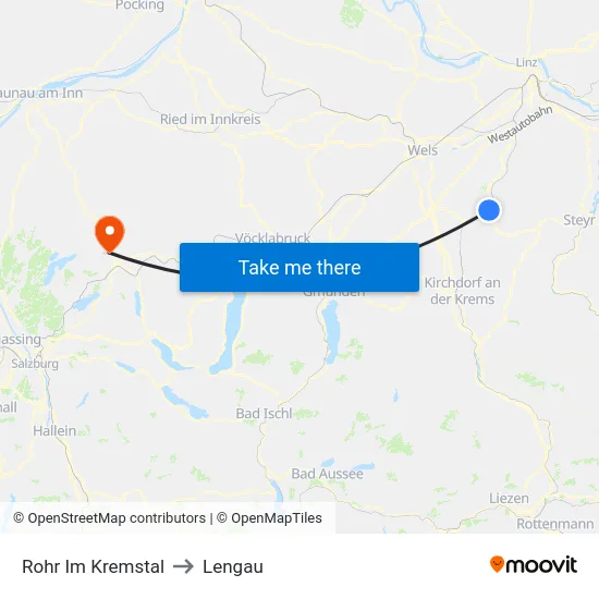 Rohr Im Kremstal to Lengau map