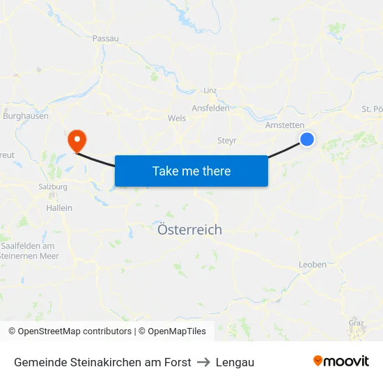 Gemeinde Steinakirchen am Forst to Lengau map