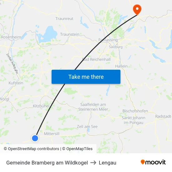 Gemeinde Bramberg am Wildkogel to Lengau map