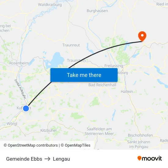 Gemeinde Ebbs to Lengau map